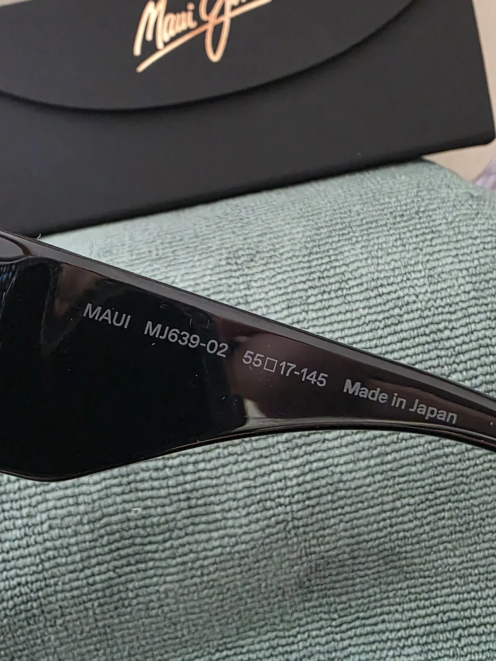 Maui Jim Kupale Blue Hawaii Shiny Black Sunglasses Brand NEW ALL Orig. Authentic